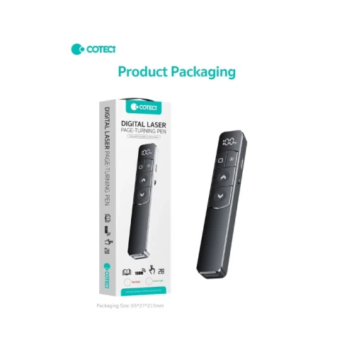 Coteci 81005 Digital Screen Laser Page-Turning Pen Green  Ray Usb Type-C