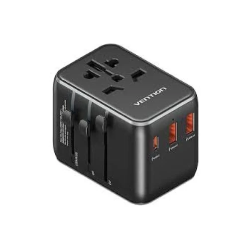 Vention Fjeb0 3-Port Usb Universal Travel Adapter