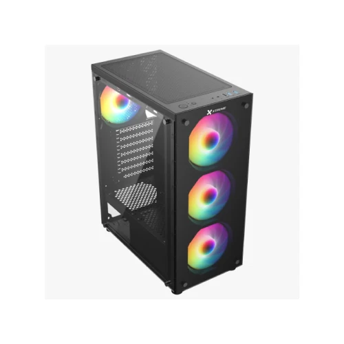 Xtreme 100E With 4 Rgb Fan Tempered Glass Black Case